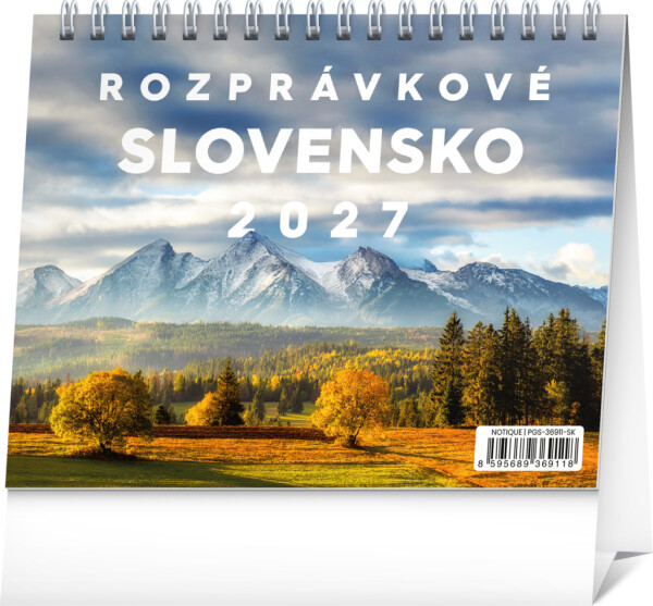 NOTIQUE Desk calendar Fairytale Slovakia 2027, 16.5 x 13 cm