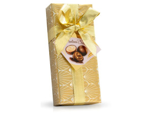 Dark and milk chocolate pralines with cocoa, orange and nut filling 70 g - Reklamnepredmety