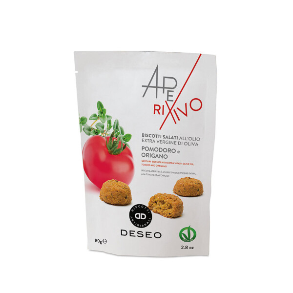 Salty crackers with dried tomatoes and oregano 80 g