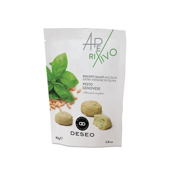Salty biscuits with basil pesto 80 g