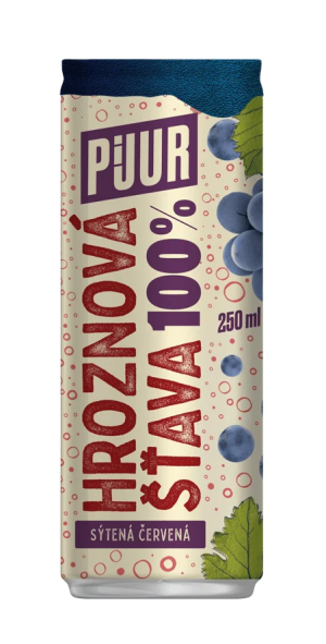 PiJur Grape juice bubbles red 250 ml - Reklamnepredmety