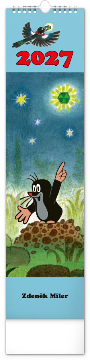 NOTIQUE Wall calendar Mole CZ/SK 2027, 12 x 48 cm - Reklamnepredmety
