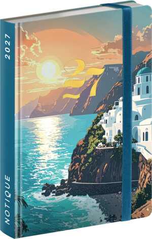 NOTIQUE Weekly Purse size planner Riviera 2027, 9,8 x 14,5 cm - Reklamnepredmety