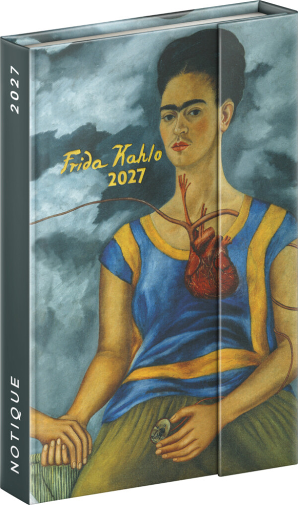 NOTIQUE Magnetic weekly planner Frida Kahlo 2027, 11 x 16 cm