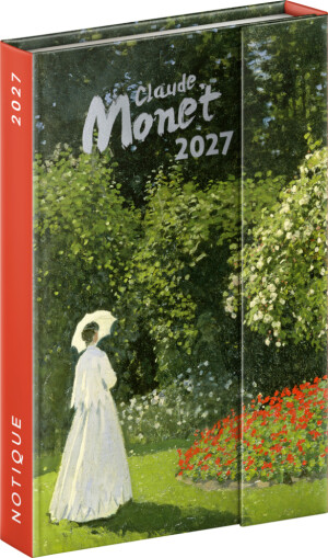 NOTIQUE Magnetic weekly planner Claude Monet 2027, 11 x 16 cm - Reklamnepredmety