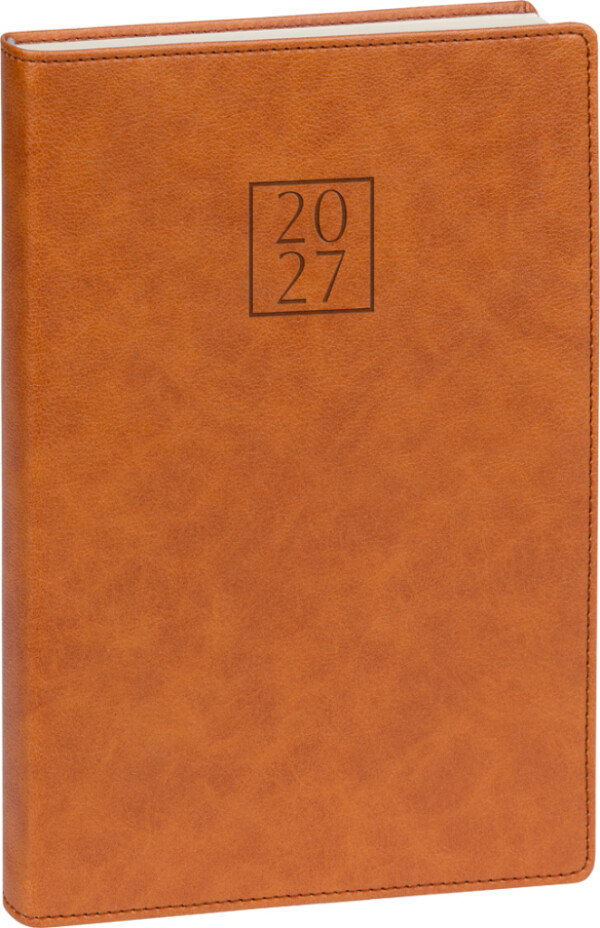 NOTIQUE Prestigio 2027 Daily Diary, brown, 15 x 21 cm