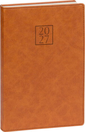 NOTIQUE Prestigio 2027 Daily Diary, brown, 15 x 21 cm - Reklamnepredmety