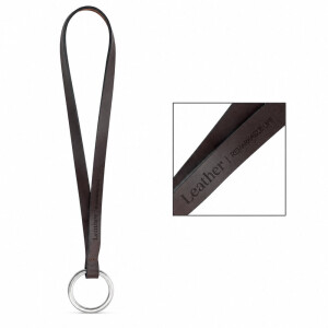 Printed sample Lanyard LEATHER Short Slim (10 mm) - Reklamnepredmety