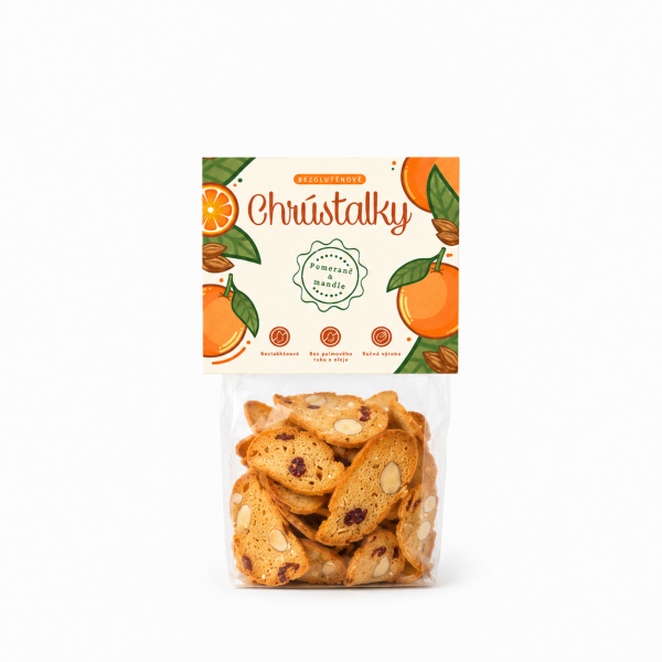Chrústalky Gluten-free orange and almonds, 50 g