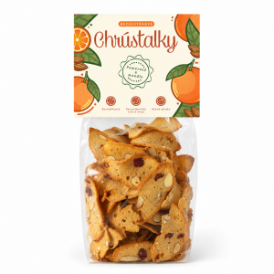 Chrústalky Gluten-free orange and almonds, 70 g - Reklamnepredmety