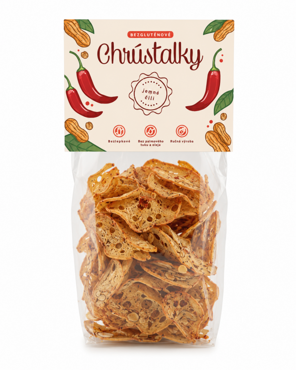 Chrústalky gluten-free mild chili and peanuts, 70 g