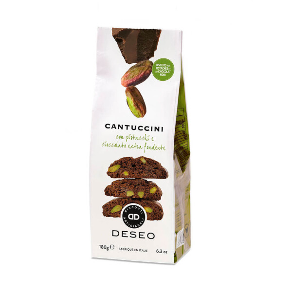 Extra chocolate Cantuccini with whole pistachios 180 g