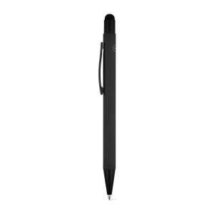 CLINT TOUCH. Ballpoint pen with a modern design made from recycled aluminum (100% rAL), with a rubber finish - Reklamnepredmety