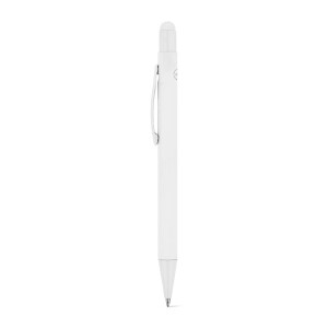 CLINT TOUCH. Ballpoint pen with a modern design made from recycled aluminum (100% rAL), with a rubber finish - Reklamnepredmety