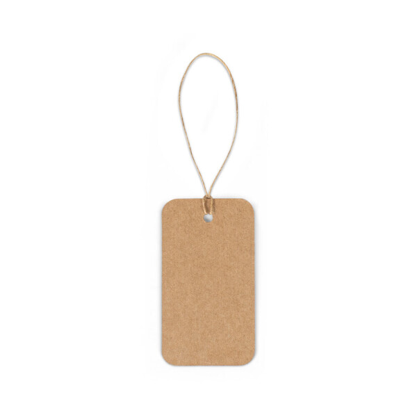 LABEL RECTANGULAR. Label made from 100% recycled paper (700 g/m²) in a rectangular shape