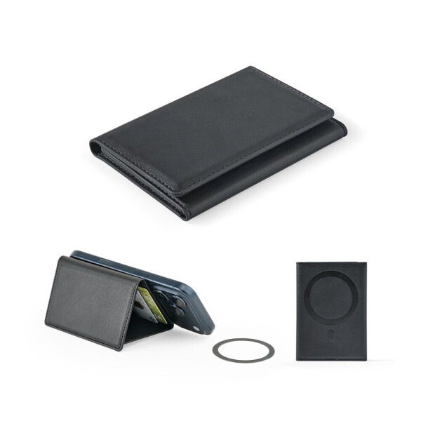 HARALD. High-capacity magnetic PU wallet with RFID blocking