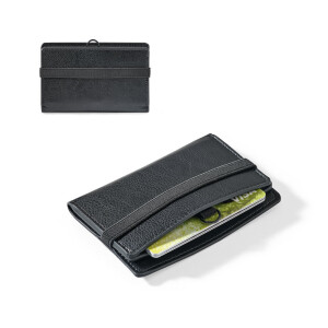 GLENN. PU card case with elastic closure - Reklamnepredmety