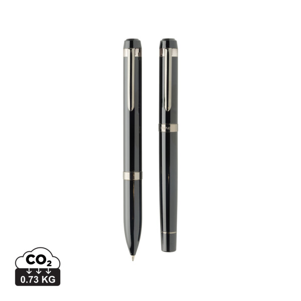 Swiss peak OSLO recycled stainless steel deluxe pen set