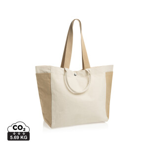 BEAU AWARE™ 400gsm recycled canvas all-round shopper - Reklamnepredmety