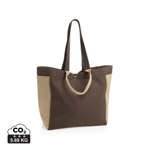 BEAU AWARE™ 400gsm recycled canvas all-round shopper - Reklamnepredmety