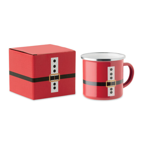 SANTAMEL Retro enamel Santa mug