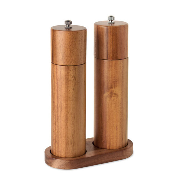 TUCCO SET Salt and pepper mills made of acacia wood