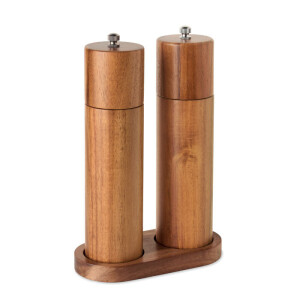 TUCCO SET Salt and pepper mills made of acacia wood - Reklamnepredmety