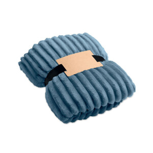 NIEVE Fleece blanket made of RPET, with stripes - Reklamnepredmety