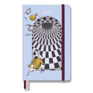 Moleskine Alice in Wonderland 2027 diary size L - blue daily, pink weekly - Reklamnepredmety
