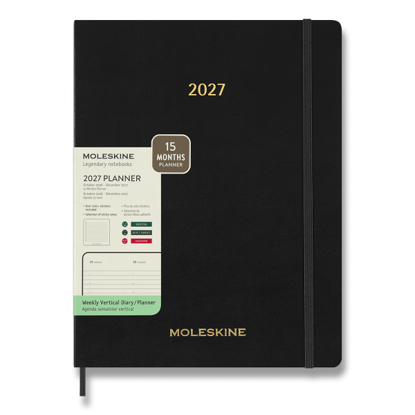 Moleskine Essential 2027 diary - soft cover, XXL, weekly, vertical
