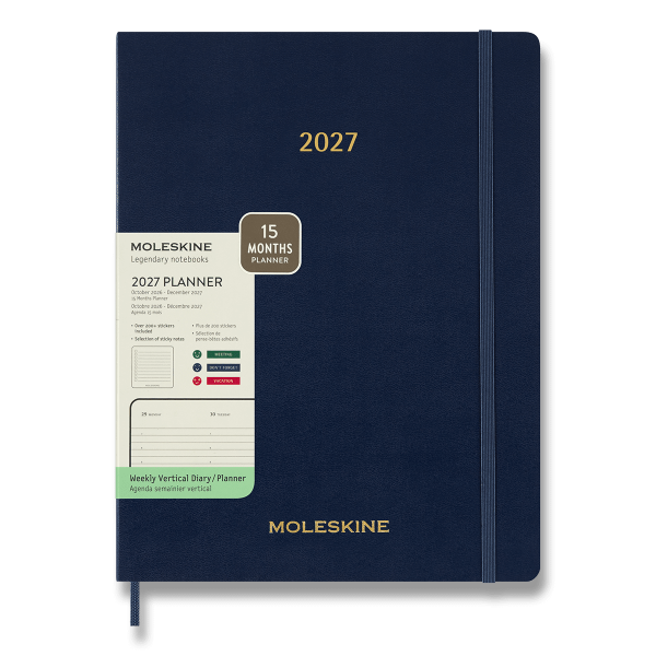 Moleskine Essential 2027 diary - soft cover, XXL, weekly, vertical