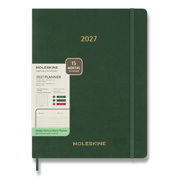 Moleskine Essential 2027 diary - soft cover, XXL, weekly, vertical
