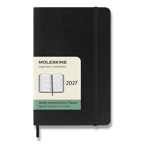 Moleskine 2027 diary - soft cover, S, weekly, horizontal, black