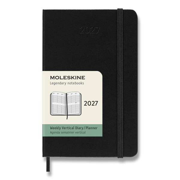 Moleskine 2027 diary - hardcover, S, weekly, vertical, black