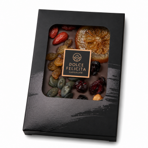 Milk chocolate decorated with dried fruits and nuts - Reklamnepredmety