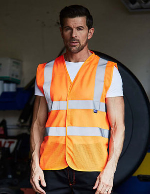 YK120 Hi Vis Top Cool Open Mesh Waistcoat - Reklamnepredmety