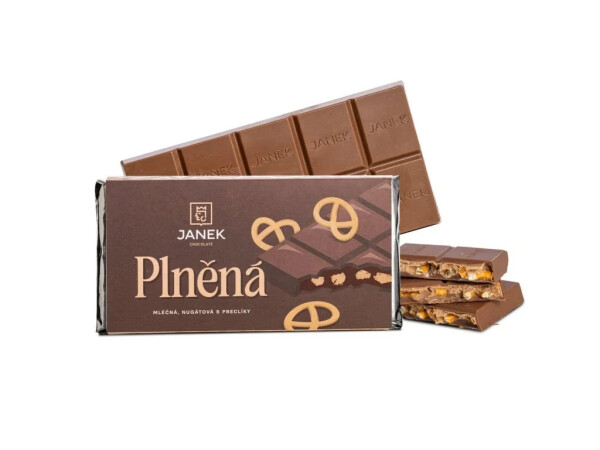 JANKOVA filled chocolate - milk - nougat with pretzels