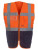 YK801 Multi-Functional Executive Waistcoat - YK801_Hi-Vis-Orange_Navy - variant Ls 1000193491