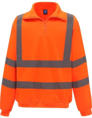 YKK06 Hi Vis 1/4 Zip Sweatshirt - Reklamnepredmety