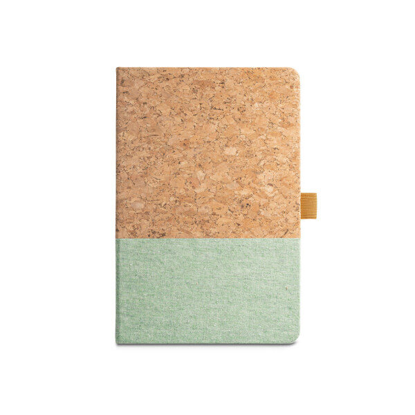 KLEE II. A5 notebook in cork and linen with lined sheets