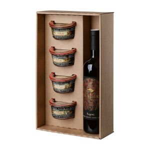 PATTE ROSSO. Gift set with Moravian wine - Reklamnepredmety