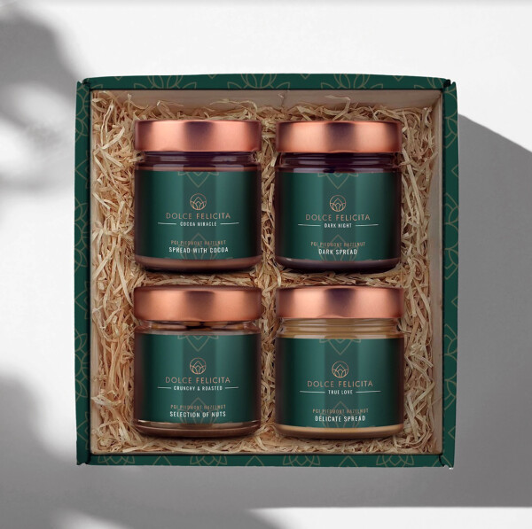 Gift package 2B (Three creams 250 g + hazelnuts)