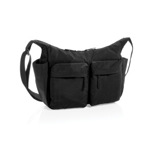 KENTO URBAN RCS recycled nylon padded crossover bag - Reklamnepredmety