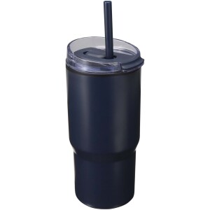 Westin 540 ml RCS – recycled double-walled insulated tumbler with straw - Reklamnepredmety