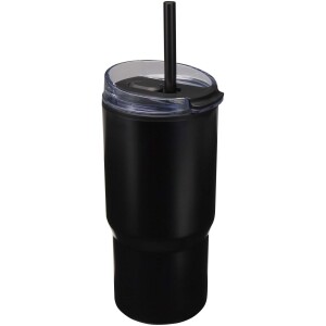 Westin 540 ml RCS – recycled double-walled insulated tumbler with straw - Reklamnepredmety