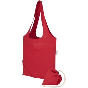 Madras Blend foldable cotton bag (140 g/m²), GRS certified, made from recycled material, 7 l capacity. - Reklamnepredmety