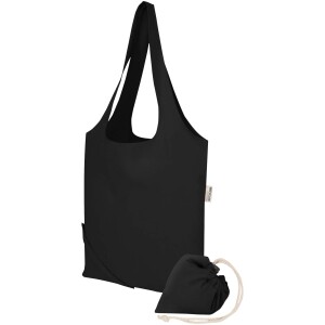 Madras Blend foldable cotton bag (140 g/m²), GRS certified, made from recycled material, 7 l capacity. - Reklamnepredmety