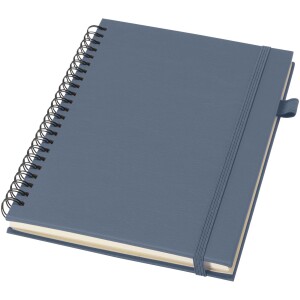 Liss A5 hardcover notebook with a recycled plastic spiral binding - Reklamnepredmety