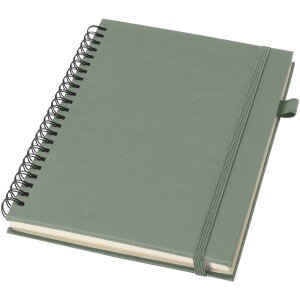 Liss A5 hardcover notebook with a recycled plastic spiral binding - Reklamnepredmety