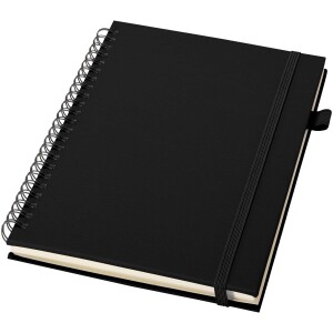 Liss A5 hardcover notebook with a recycled plastic spiral binding - Reklamnepredmety